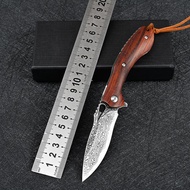 มีดพับ มีดพก มีดดามัสกัส (Damascus folding knife) Sdokedc ใบ 3" เหล็ก Damascus VG10 Liner lock Flipp