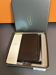 Fossil 真皮 RFID 三摺銀包