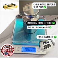 Digital Scale ⚖️  500g / 2000g High Accuracy Electronic Kitchen Cooking Food Weight Baking Jewelry P