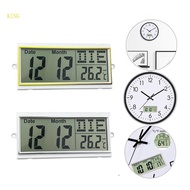 （High discounts）royalking.sg Modern Wall Clock Conveniently Shows Lunar Time Temperature and More for Home Office