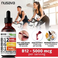Vitamin B12 and B6 Liquid Drops B12 Sublingual Vitamin B Complex