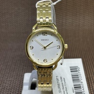 [Original] Seiko SUR670P1 Recrafted Quartz Analog Gold Stainless Steel Ladies Watch