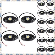 (SDRB) 4Pcs 9LED Super Bright Rock Light Kit LED Waterproof LED Neon Underglow Light for Off Road Tr