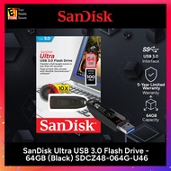SanDisk Ultra USB 3.0 Flash Drive - SDCZ48-064G-U46 (USB 3.0/64GB/Up to 100MB/s Read Speed)