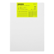Midori Flat Diary Planner 2027, A4/A5 Monthly, Black/White, Starts October 2026