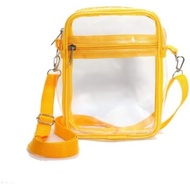 Clear PVC Travel Tote Bag, Clear Tote Bag for Events and Travel, 5.9 x 0.8 x 7.9 Inches (1 PC)
