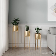 Floor-standing Household Decoration Indoor Rack Shelf Art Flowerpot Iron Living Room Golden Light Fl