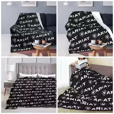 Ariat Distressed American Flag Print Blankets Soft Warm Flannel Throw Blanket Cover for Bed Travel H