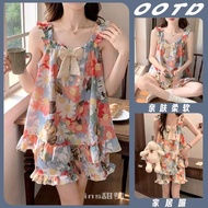 💟Taiwan Shipment💟Pastoral Style Summer Pajamas Women's Suit New Style ins Style Korean Version Cute 