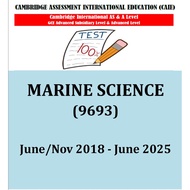 A Level yearly MARINE SCIENCE 9693 2018 June/Nov - June 2025 (PAPER 1,2,3,4)
