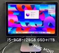 Apple Mac MINI主機/i5 2.6Ghz/8GB Ram/128GB SSD+1TB HDD/跟24吋顯示器出售/高配版抵玩/完全唔Lag/桌上電腦/Mini PC/一個月保養/fast🔜/2014Late Mac OS PC