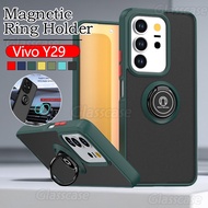 Casing For Vivo Y29 Y 29 Y04 Y04S Y04T Y29S Y29T VivoY29 VivoY29T VivoY04 2025 Matte Ring Stand Bump