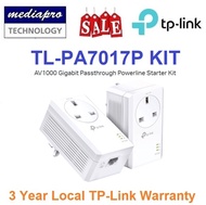 TP-LINK TL-PA7017P KIT AV1000 Gigabit Passthrough Powerline Starter Kit - 3 Year Local Warranty