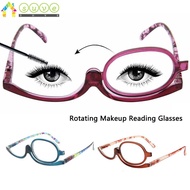 SUVE +1.50~+4.0 Diopter Rotating Makeup Reading Glasses Portable Woman +1.50~+4.0 Diopter Magnifying