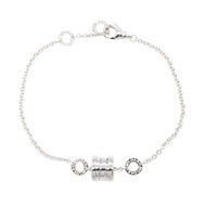 【二手】寶格麗BVLGARI B-zero1 手鐲，腕圍 15/17 厘米，18K白K金，B-zero1 手鐲，女士款，二手 A