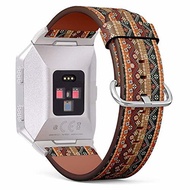 ▶$1 Shop Coupon◀  Compatible with Fitbit Ionic Leather Watch Wrist Band Strap Bracelet with Stainles