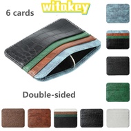 WITAKEY Credit Card Sleeve, Coin Pouch Ultra-thin Card Holder, Organizer Wallet PU Leather Double-si