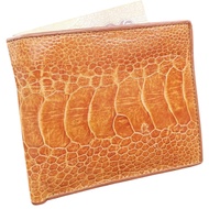 กระเป๋าหนังเเข้งนกกระจอกเทศ เป็นกระเป๋า2พับสั้น  เกร็ดลายเเข้งนกกระจอกเทศ ดูสวยงาม ดูราคาเเพง  Brigh