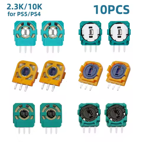 10pcs Analog Joystick 10K/2K3 Ohm Potentiometer Replacement for Dualsense PS5 PS4 Controller Axis Re