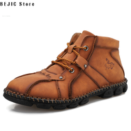 BEJIC Store British Style Leather Ankle Boots for Men - Available in Large Sizes from Malaysia