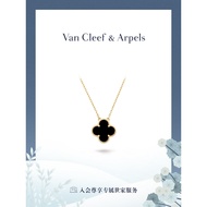 Van Cleef Official Flagship Store Four-Leaf Lucky Alhambra Series Onyx Necklace [Christmas Gift]
