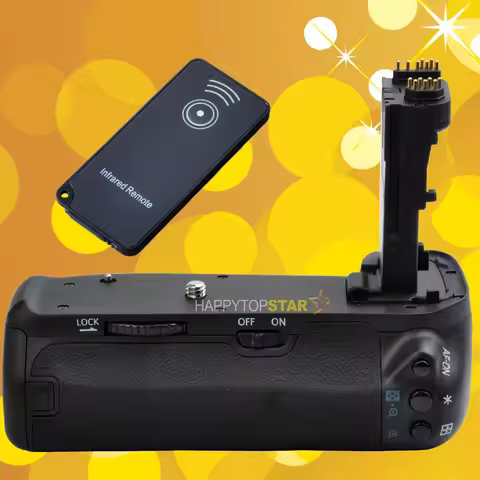Battery Grip for Canon EOS 70D 80D 90D BG-E14 w/Infrared Remote Battery Holder Vertical for Canon LP