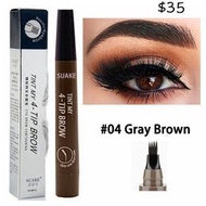 4 tip eyebrow brow pen black/gray brown 四爪分叉液體眉筆$35 灰啡/黑色