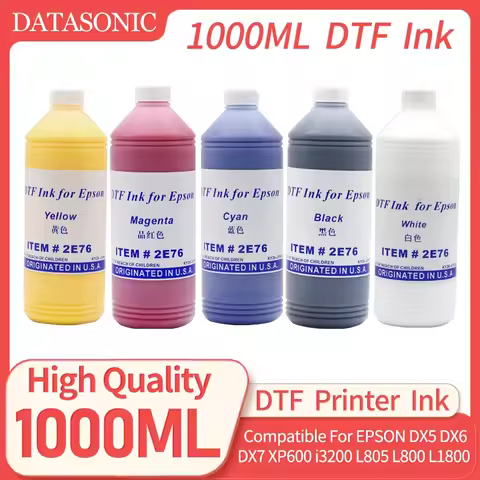 1000ML DTF Ink Transfer Film Tinta DTF For Ep DX5 DX6 DX7 XP600 i3200 PrintHead F2100 F3070 L805 L80