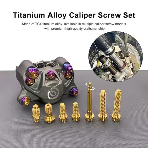 Brake Caliper Bolts Screws Modified Titanium Bolts Kit Replacement for Brembo Small Crab Brake Calip