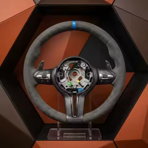 Customized Suede Car Steering Wheel For BMW M3 E90 E92 E93 M5 E60 F10 F30 M5 Sport F80 E60 E90 F01 F