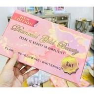NEW PACKAGING DIAMOND GOLD SKINCARE DG GLOW SET 5 IN 1 ORIGINAL HQ