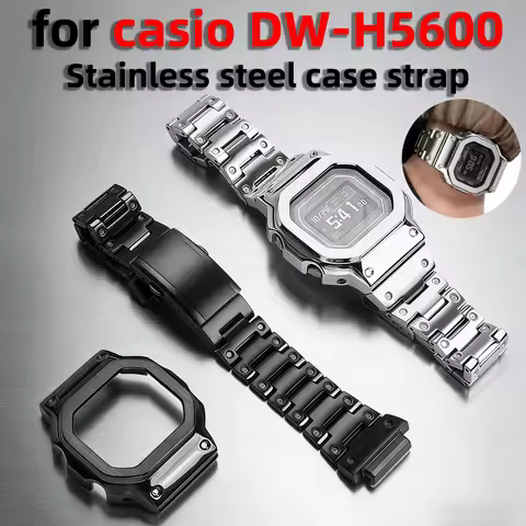 DW-H5600 Metal MOD Kit for Casio 3516, Stainless Steel Case & Metal Strap, Men's DW-H5600 Watch Repl