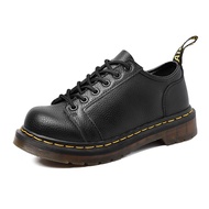 Dr. Martens รองเท้าบุรุษหนังแท้ลายลิ้นจี่หนังนิ่ม6รูรองเท้าบูท Martin ข้อต่ำรองเท้าลำลองขนาด35-45