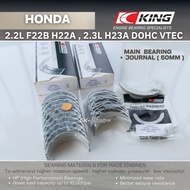 KING Bearing HONDA 2.2L F22A F22B H22A H23A ( 50mm Crank Journal ) DOHC VTEC for Prelude BB4 BB6 BB8