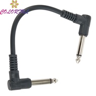 [H-COLORFUL] 15cm 6.35mm Guitar Effects Pedal Cable Connector 1/4in Plug Wire Right Angle❀