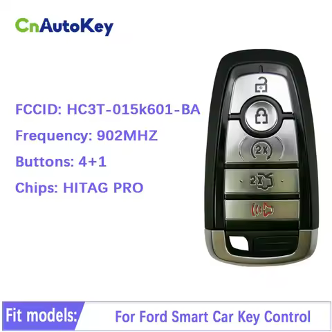 CN018065 Smart Remote Auto Key For Ford 902MHz Transponder HITAG PRO 49 Chip Part No HC3T-015k601-BA