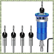 (K T) Countersink Drill Bit Set, Precise Drilling, Countersink Drill Bit with 1/4" Hex Shank, Counte