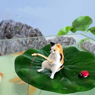 Model Aquarium Decoration Aquarium Cat Fishing Cat Sitting Into Lakes