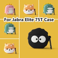 READY STOCK  For Jabra Elite 75T Case  Trendy Cartoon for Jabra Elite 75T Casing Soft Earphone Case 