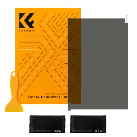 K&F Concept Linear Polarizer Film 200mm*300mm 1 2 4 Pcs to Eliminate Polarized Light Reduce Reflecti