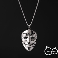 Hacker necklace for men and women, unique hacker mask necklace with hiphop style personality, Unisex