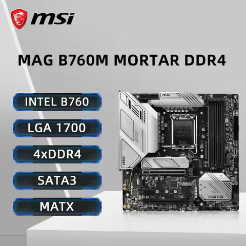 MSI MAG B760M MORTAR DDR4 Motherboard Support i9-14900K i7-13700K i5-12400F i3-12100 CPU HDMI M.2 NV