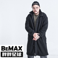 [Fat Planet] Medium Large Size ‧ Cool Black Fleece Long Jacket 2XL~7XL Extra [EA2591]