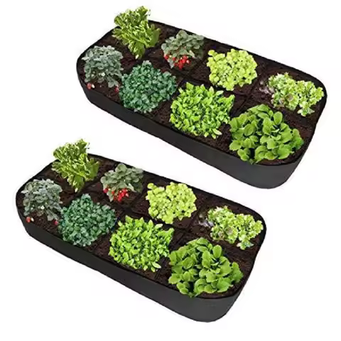 4/8 Grids Felt Grow Bag Flower Plant Pot for Vegetable Tomato Potato Mushroom Growing Planter Garden