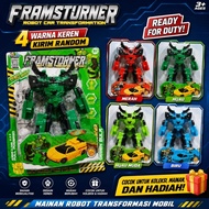 1104 Robot Toy Transformer Car/ Police Robot Toy/ Transforms into Transformers Car Robot Car Toy/ 2 