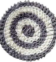 Round Light Grey, 55X55cm in size, Tough, Easy to clean slow feeding mat for dogs, foraging mat, dog