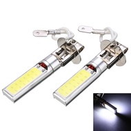For Car Lighting 2pcs H3 COB LED Car Fog Light Headlight Running Light Bulb 6000K Super White DC 12V
