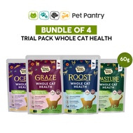 [Bundle of 4] Trial Pack Wishbone Whole Cat Health 60g, New Zealand Dry Cat Food
