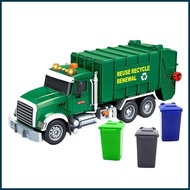 Truck And Trailer Toy Tow Truck Toy Logging Truck With 3 Trash Bins Kids Tow Truck With Lights Sound