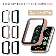 เคสพีซีตัวป้องกันหน้าจอฝาครอบแก้วสำหรับ OPPO Watch ฟรี Full Body Hard PC Case กระจกนิรภัย